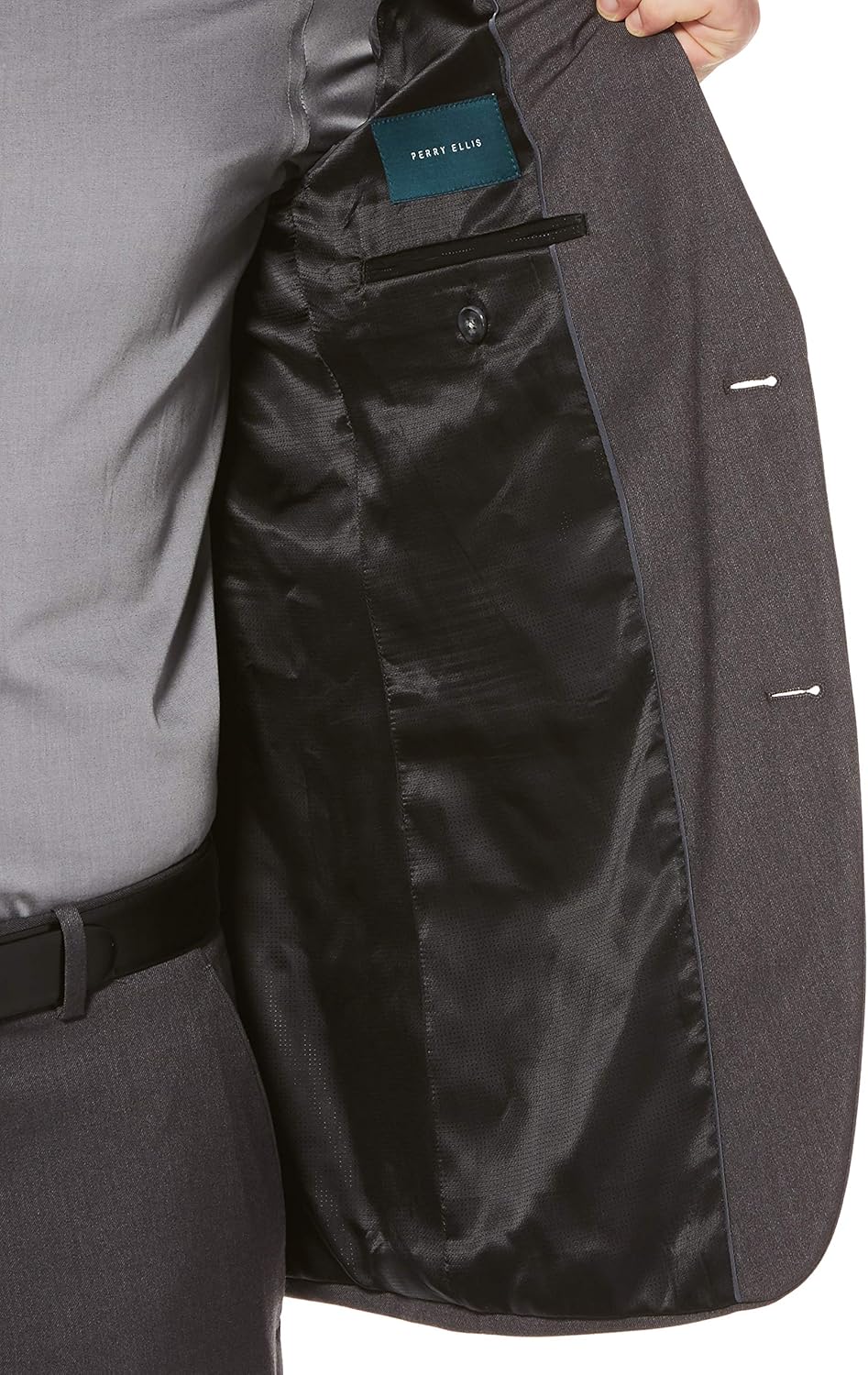 Perry Ellis Men's Slim Fit Solid Jacket at  Men’s Clothing store: Business Suit Jackets