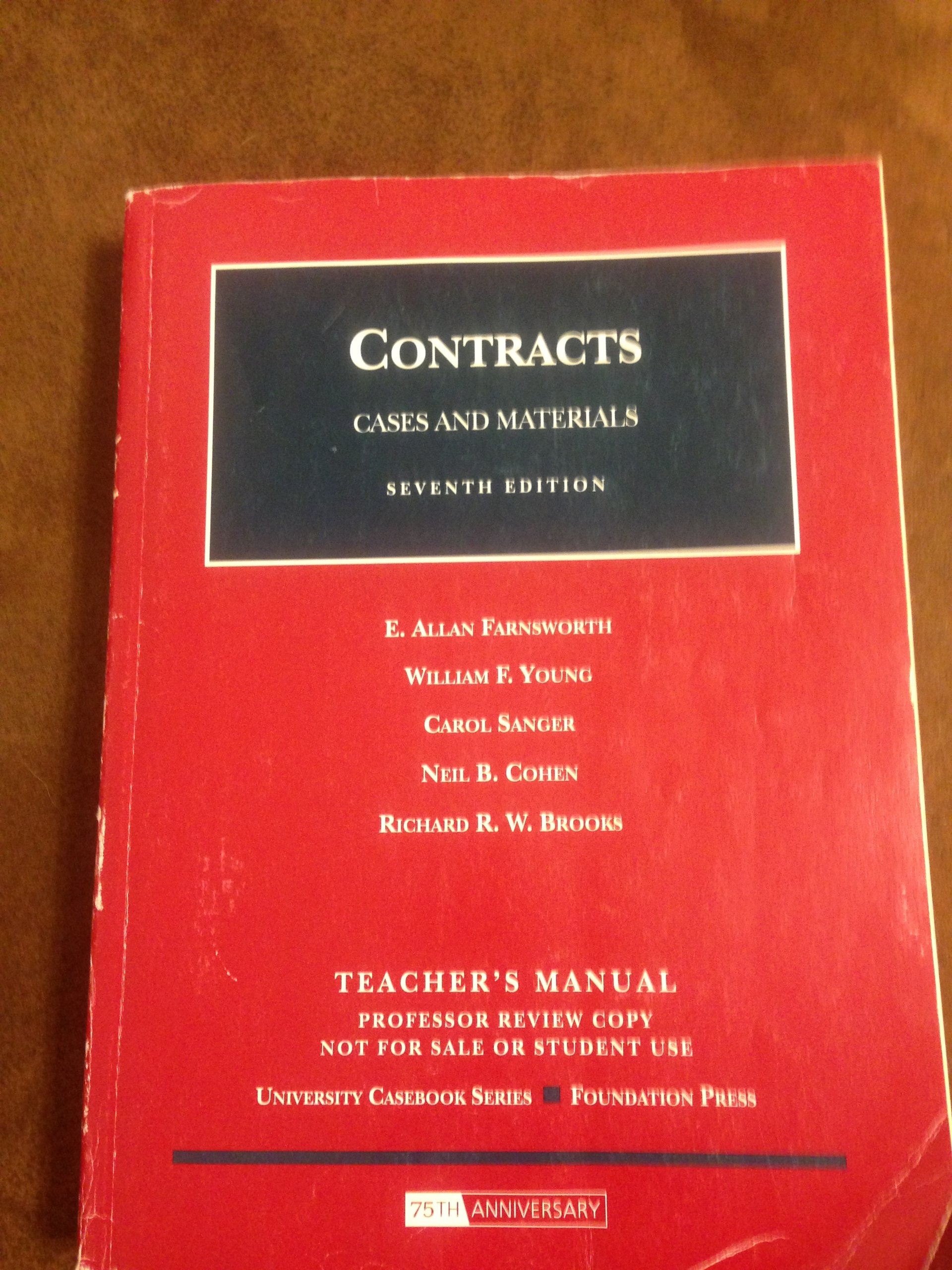 Contracts Cases And Materials Farnsworth 7th Edition Outline