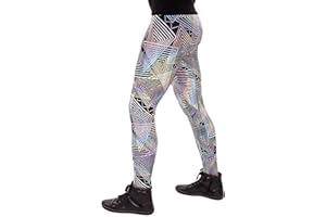 Revolver Fashion / Funstigators Festival Clothing: Men's Holographic Disco Meggings - Made in USA