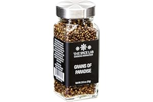 The Spice Lab (2.6 oz Jar) Grains of Paradise (Aframomum Melegueta Pepper/Paradise Seeds, Alligator Pepper, Mbongo or Hepper Pepper) - Kosher Non-GMO All Natural Guinea Pepper (Packed in USA)