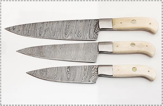 Amazon Com An 1002 3 Custom Made Damascus Blade Chef S Kitchen
