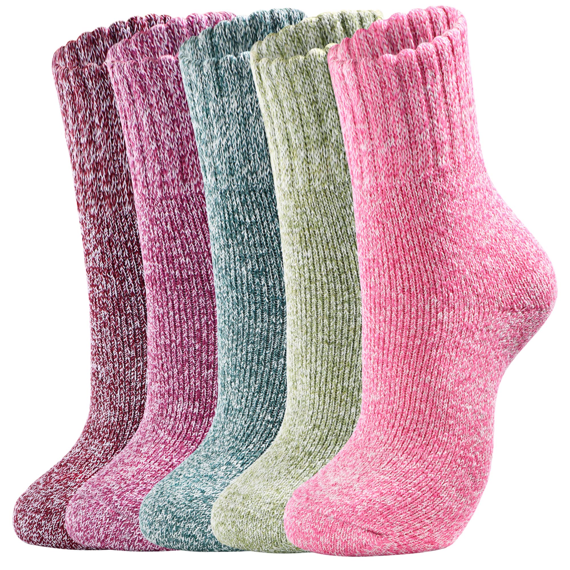Photo 1 of *INCOMPLETE** Nimalpal 4 Pairs Wool Socks - Wool Socks for Women Super Soft Hiking Thick Knit Cabin Cozy Warm Long