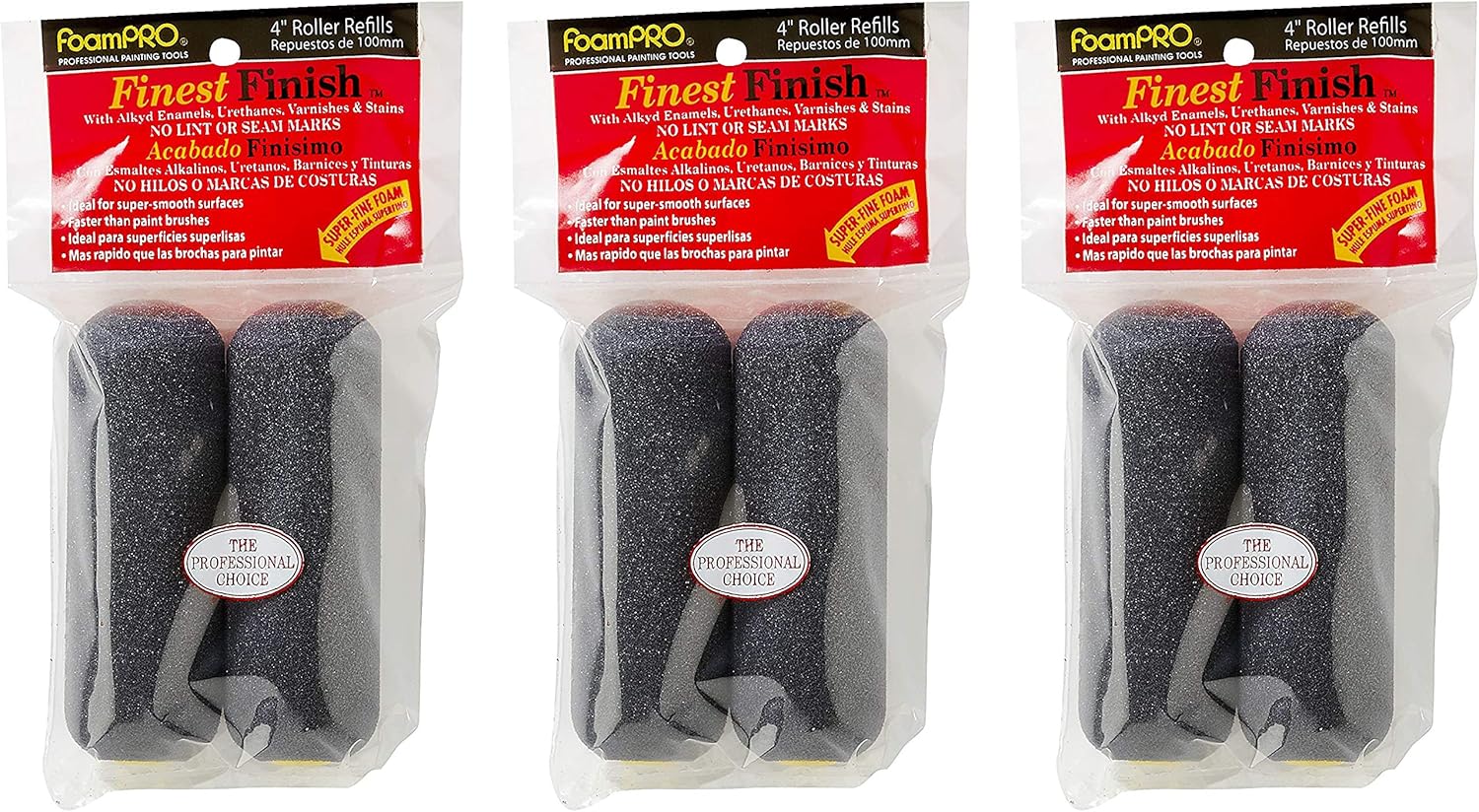 FOAM PRO 185 Foam Paint Brush Refills, Pack of 2 - Paint Rollers - 