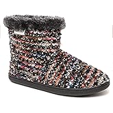 Minnentonka Women's Betty Faux Fur Slippers - Furry Ankle Boots Faux Fur House Booties Slippers for Women