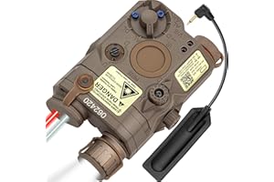 ACTIONUNION Airsoft PEQ-15 IR Laser + Visible Red Laser + White LED Flashlight