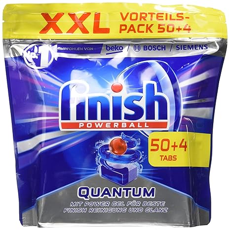 Finish Quantum, Spülmaschinentabs, Geschirrspültabs für beste Finish Reinigung und Glanz, Geschirrspülmittel, XXL Pack, 50 + 