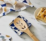 Cooksmart Bauhaus Geo Ceramic Spoon Rest - Elegant Kitchen Accessory view 5