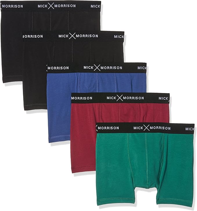 Mick Morrison Men's Juno Boxer Shorts, Multicoloured (2xschwarz blau