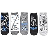 Harry Potter The Deathly Hallows Juniors/Womens 5 Pack Ankle Socks Size 4-10