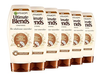 Garnier ultimate blends leche de coco Acondicionador de Cabello Seco, 360 ml, pack de