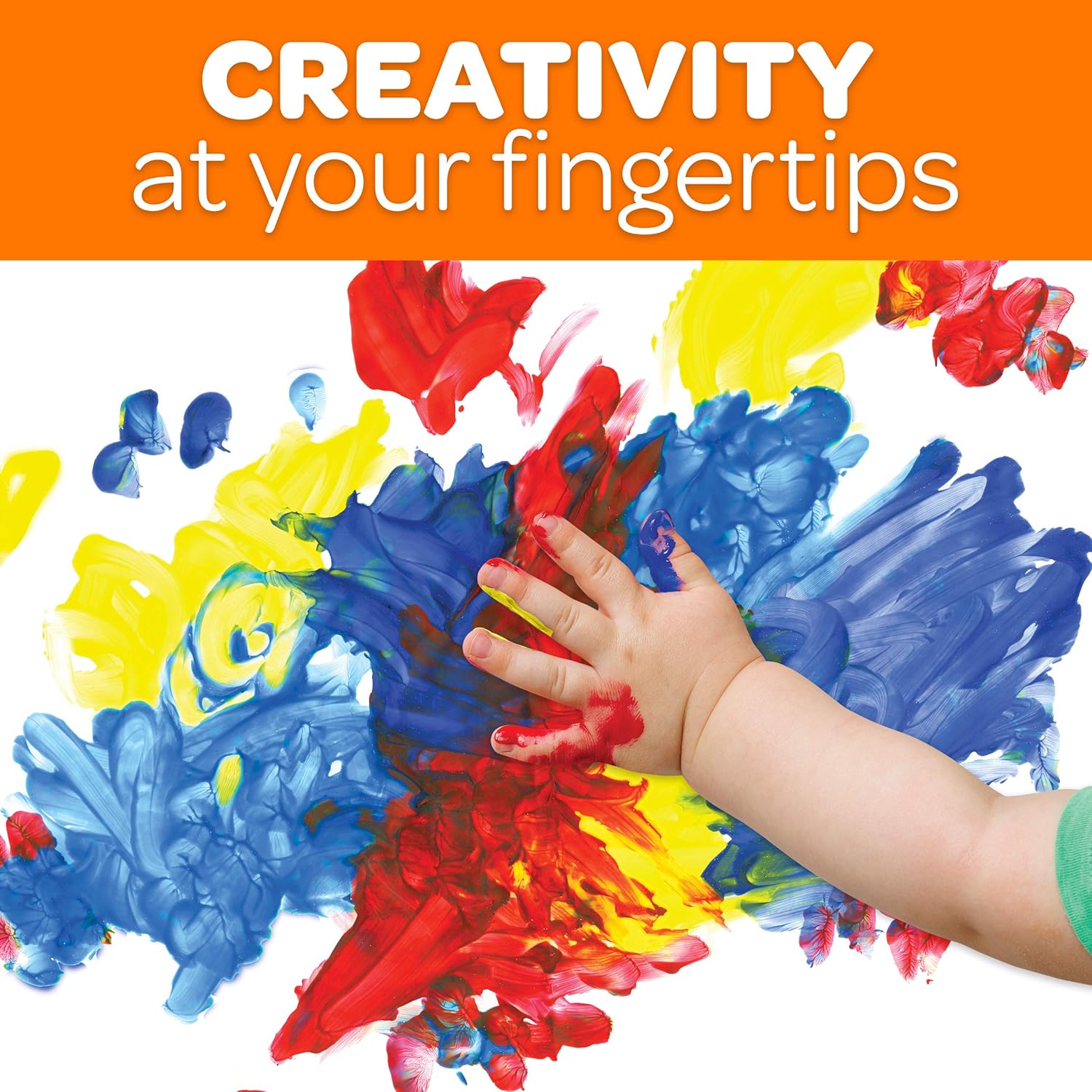 Crayola Washable Finger Paints, Stocking Stuffers for Toddlers & Kids, 6 Count: Toys & Games