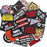 Gleihow 12 Pieces Random Funny Tactical Morale Patch Full Embroidery Military Loop and Hook Patches for Caps Backpacks Vest Harness Military Uniforms