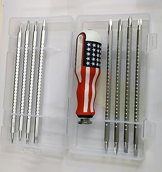 HIGH Quality 9 in 1 Adjustable Screwdriver Set with American Handle.