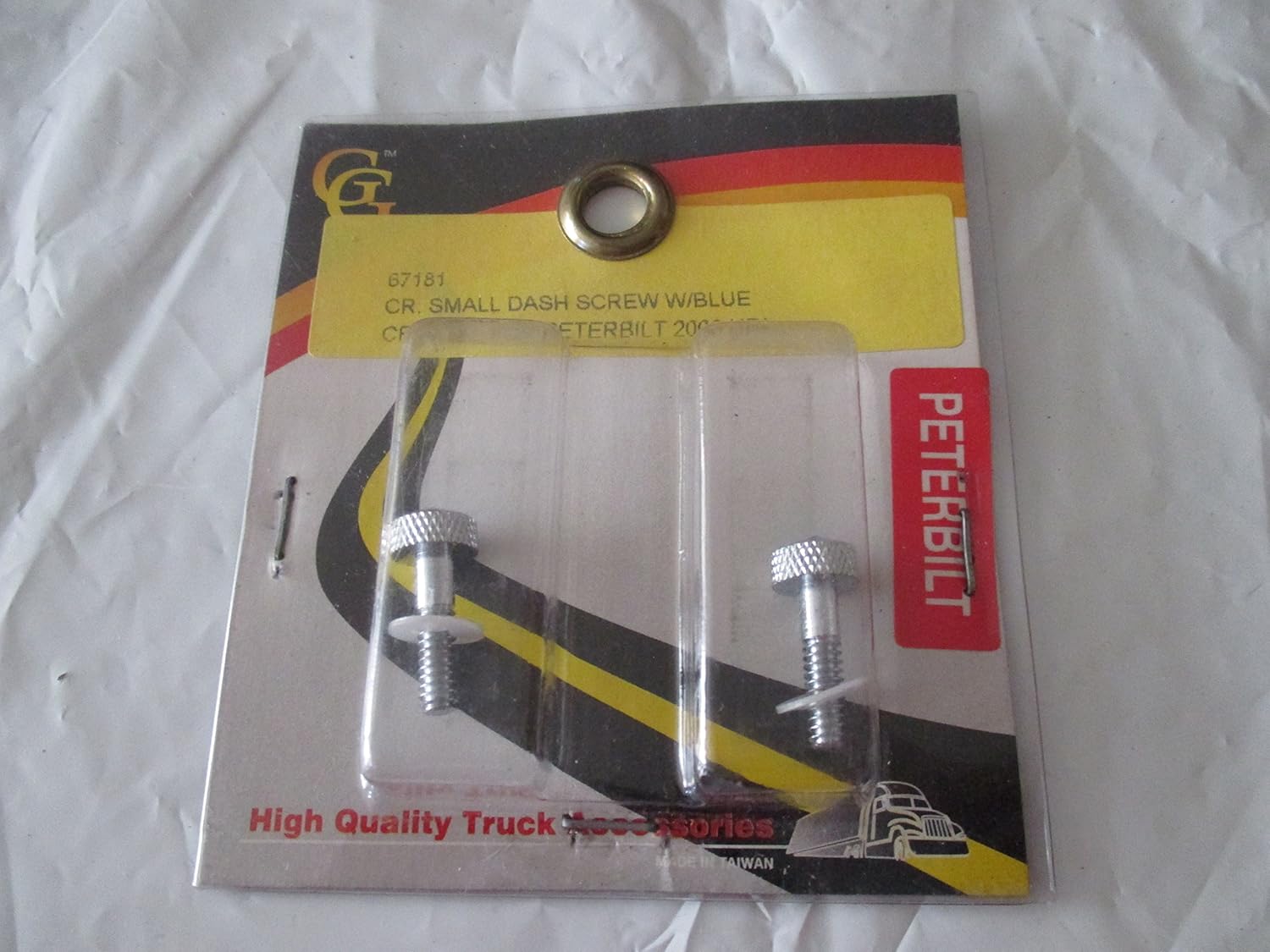 GG Grand General 67181 Blue Chrome Small Dash Screw w Crystal for Peterbilt 2000 Up