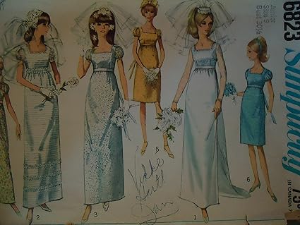 square neck empire waist dress