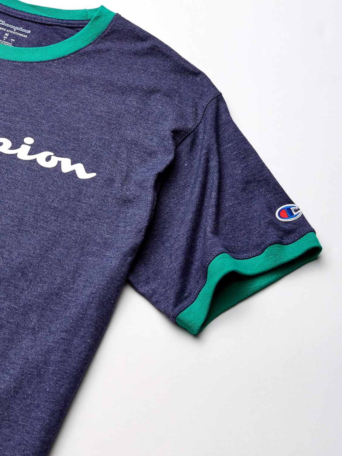 Champion Men's Classic Jersey Graphic Ringer T-Shirt: Clothing