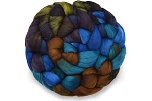 Living Dreams Yarn Double DIP - Colorful Artisan Wool Roving for Spinning and Felting. Skillfully Hand Dyed in USA. Colors Inspired by The Beauty of Natural Landscapes, Denali