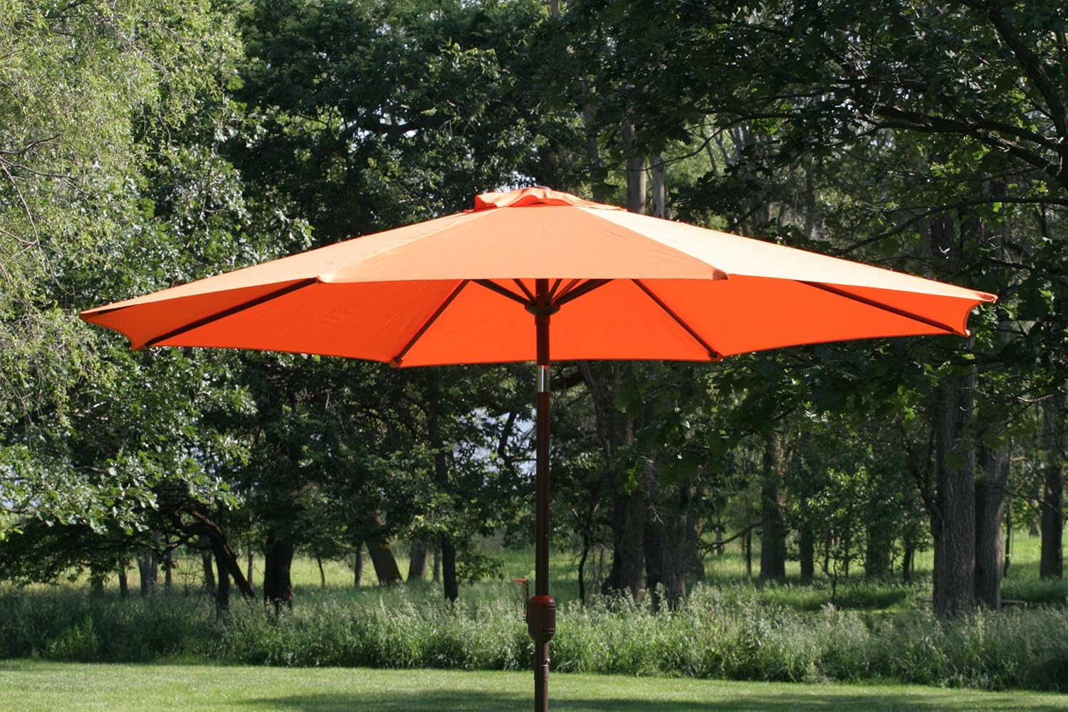 Amazon Com Pebble Lane Living 9 Outdoor Patio Umbrella With Tilt And Crank Orange Garden Outdoor