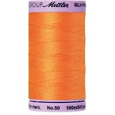 Mettler Silk-Finish Solid Cotton Thread, 547 yd/500m, Pumpkin