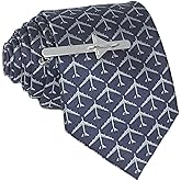MENDEPOT Men Necktie Matching Tie Bar Set Fancy Animal Sports Tie And Clip Gift Set In Box