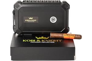 Kobi & Knight Travel Humidor Cigar Case for Men - Portable Cigar Caddy - Waterproof, Dustproof, Shockproof - Gift Set for Men