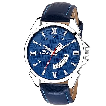 Quartz Movement Analogue Blue Dial Mens Watch - AR-302-BLU