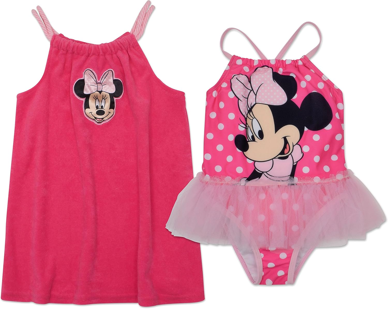 Disney Minnie Mouse Toddler Girls' One Piece Pink Swimsuit
