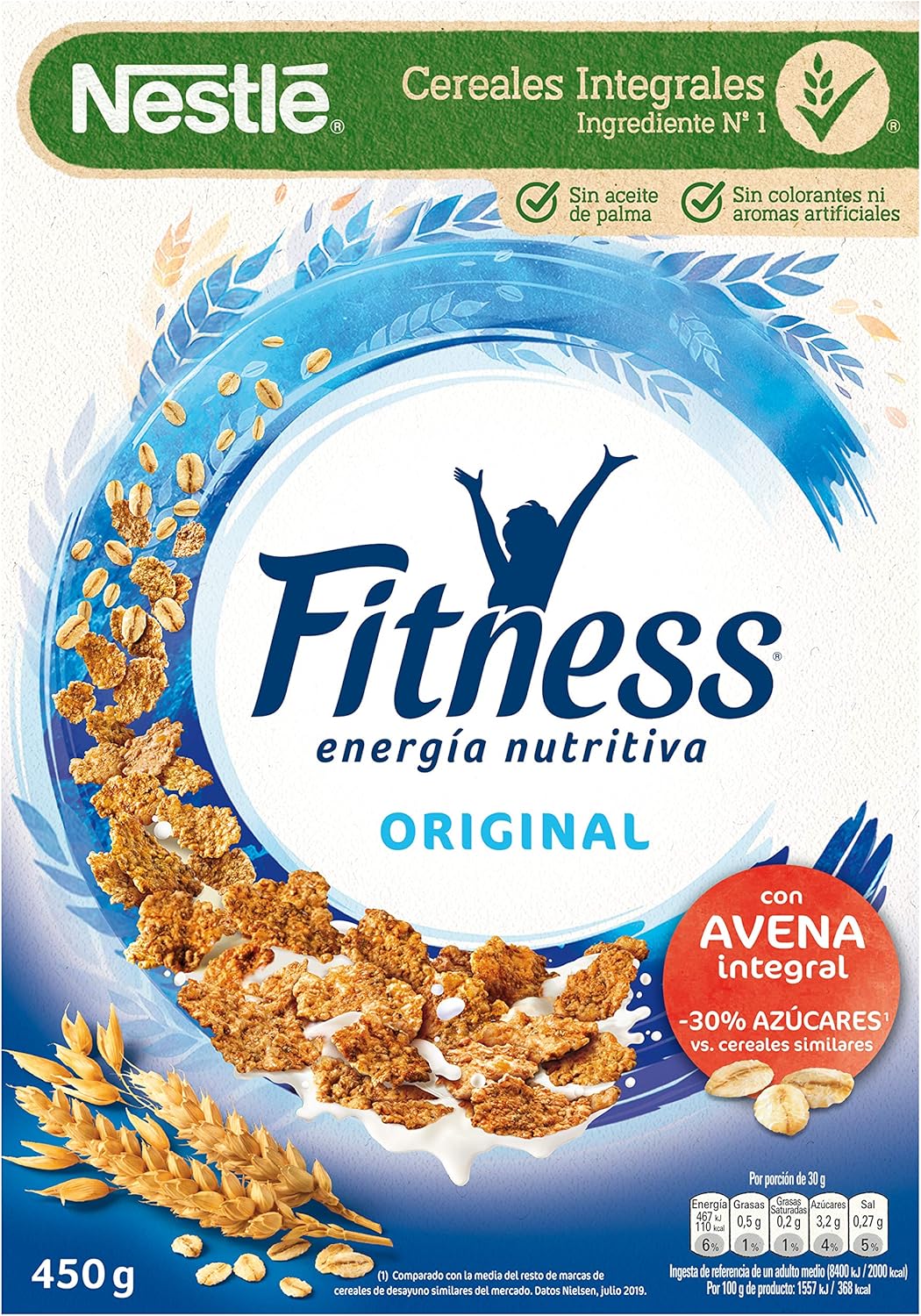 Cereales Nestlé Fitness Original - Copos de trigo integral, arroz ...