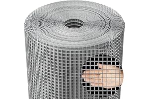 AMAGABELI GARDEN & HOME Amagabeli Hardware Cloth 1/2 inch 48 x 100 ft 19 Gauge Chicken Wire Fence Hot-Dipped Galvanized After Welding Welded Wire Fencing Mesh Roll Plant Support Gopher Snake Rodent Rabbit Poultry Netting