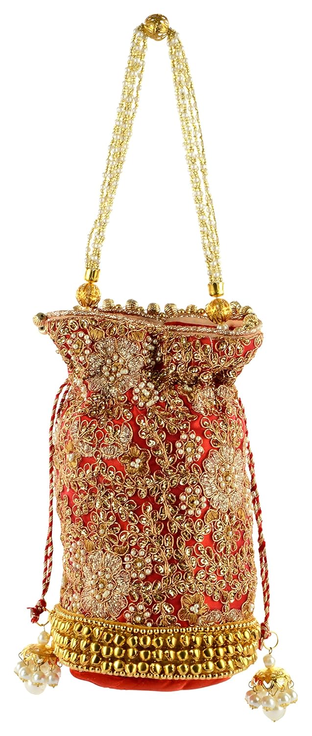 tooba handicraft party wear hand embroidered box clutch bag purse for bridal, casual, party, wedding