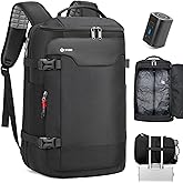 RIFESI Vacuum Backpack Travel, Vacuum Seal Compression Travel Backpack with Pump, Laptop Compartment, 60L Expandable Water Resistant Business Carry-On Backpack Valentine's Day Gifts for Men Black