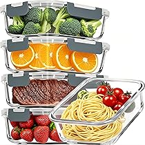 Pure Future 10-Piece Set (5-Pack, 36oz) Borosilicate Glass Food