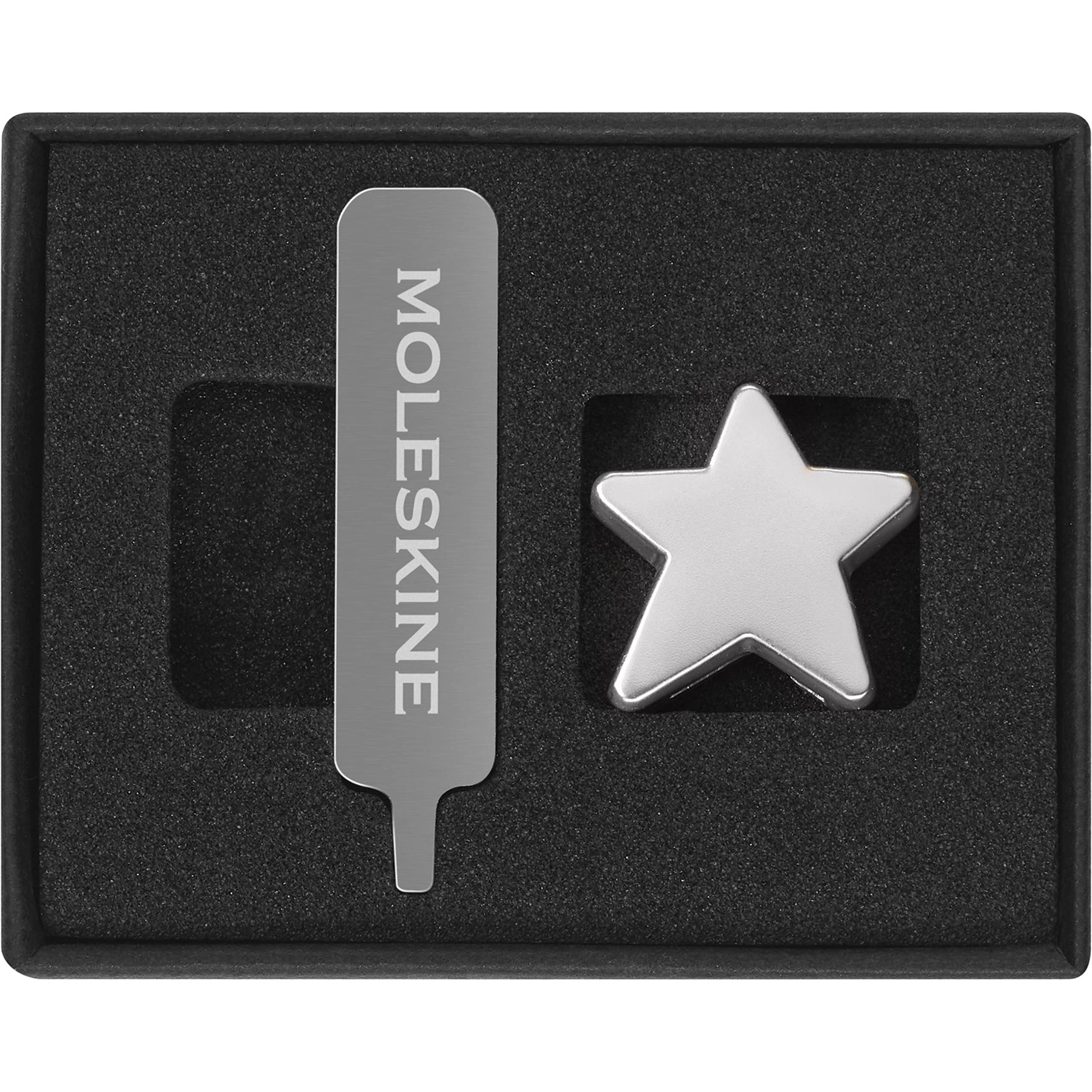 Moleskine Star Pin for Notebook or Planner, Star Pin, Personalise Elastic Closure, Personalised Gift Ideas, Colour Silver