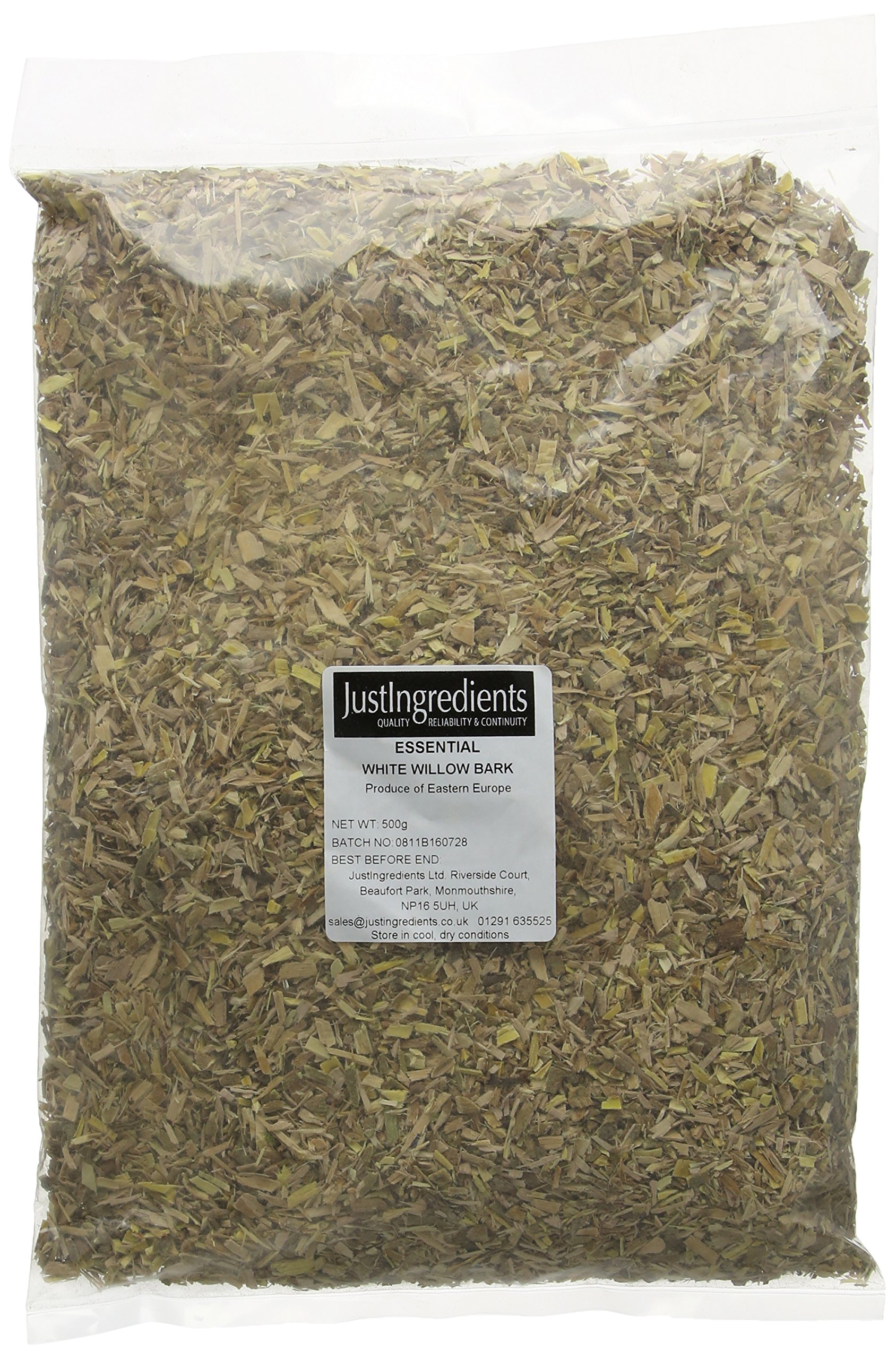 JustIngredients Essentials White Willow Bark 500 g (Pack of 2)