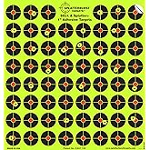 Splatterburst Targets - 10 Pack 1 Inch Stick & Splatter Self Adhesive Reactive Shooting Targets for Rifle, Pistol, Airsoft, B