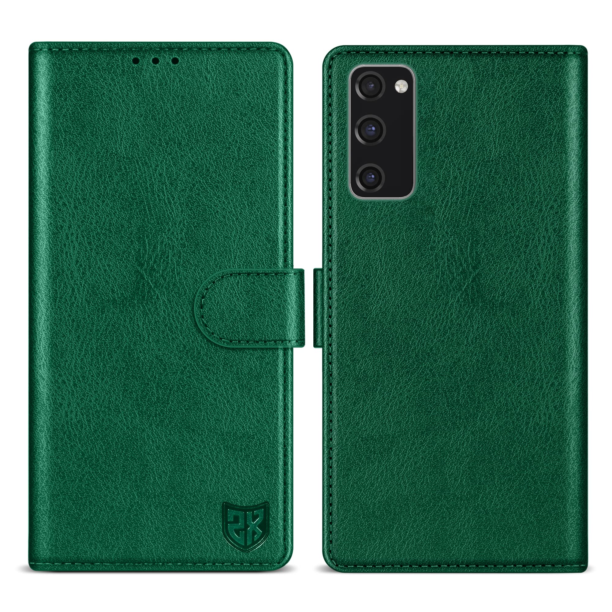 Photo 1 of ZZXX for Samsung Galaxy S20 FE Wallet Case with [RFID Blocking] Card Slot Kickstand Magnetic Closure Leather Flip Fold Protective Phone Case for Samsung Galaxy S20 FE 5G Case Wallet(Green-6.5 inch)