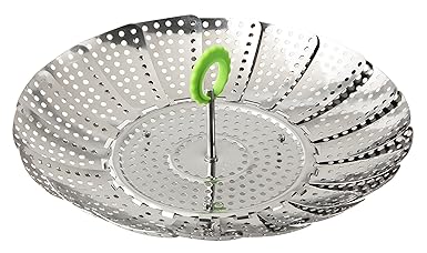 Fackelmann Dünsteinsatz Ø 24 cm, Dampfeinsatz, Dampfgareinsatz Kochtopf, Siebeinsatz für schonendes Dampfgaren, für gesundes,