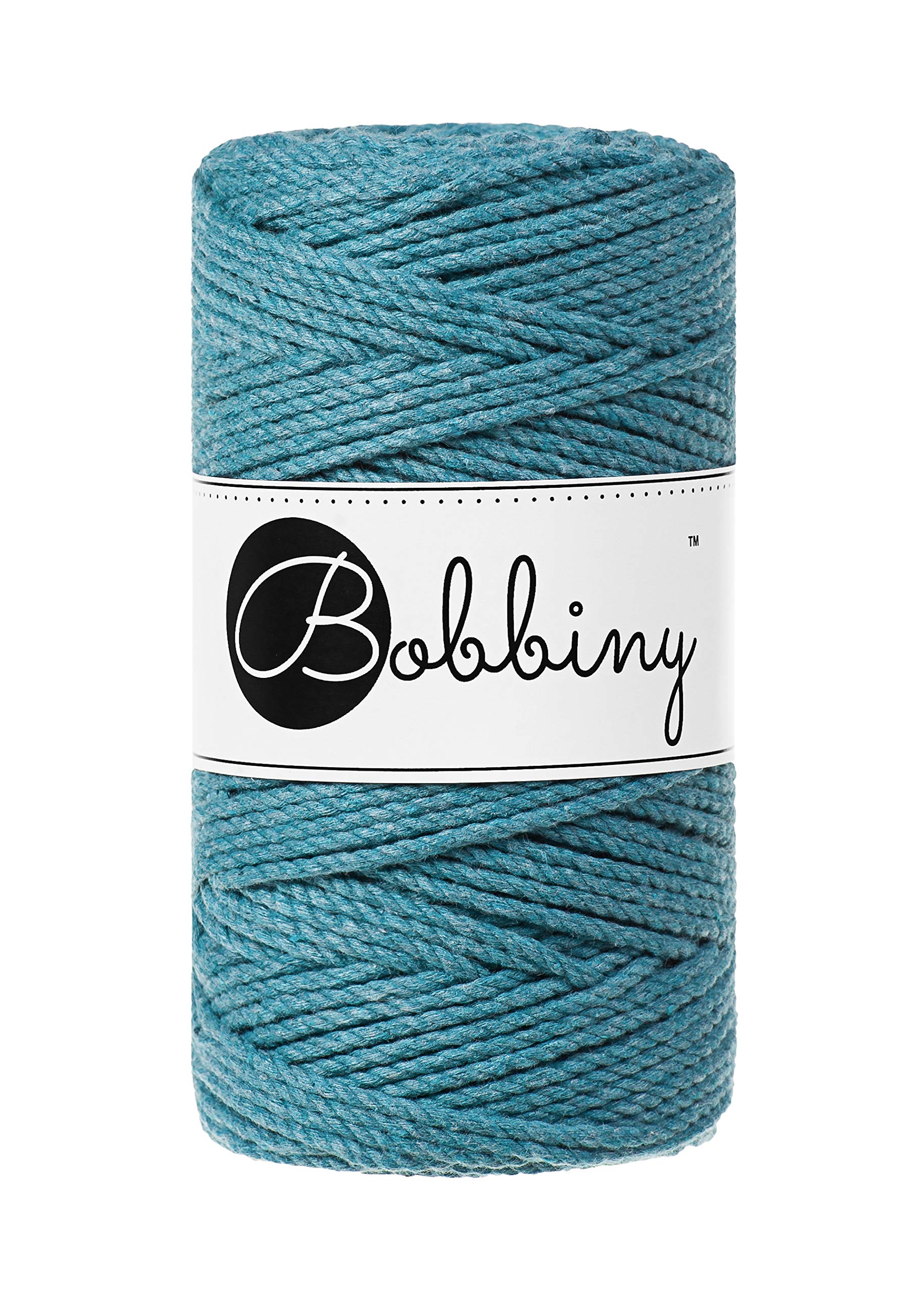 Bobbiny Regular 3mm 3 Ply Macrame Cord (Teal) 100m