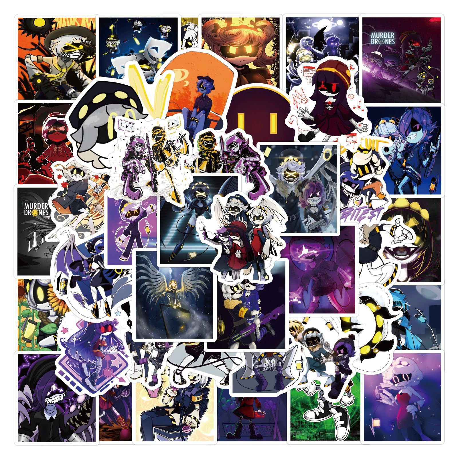 110pcs Cartoon Stickers, Cool Gaming Stickers for Kids Teens Adults, Vinyl Waterproof Graffiti Decals for Laptop Luggage Skateboard Guitar