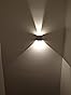 Partenopeautensili® APPLIQUE LED CUBO 6 WATT IMPERMEABILE DA INTERNO ED ESTERNO LAMPADA DA PARETE IN ALLUMINIO CON ANGOLO LUCE REGOLABILE UP DOWN MODERNO LED A LUCE (Bianco, Luce calda 3000k