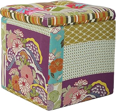 Sitzwürfel 40x40 cm Aufbewahrungsbox Patchwork gepolstert Sale: Amazon