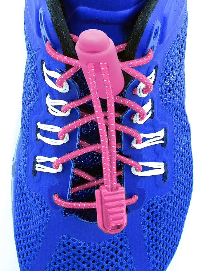 Elastolaces No Tie Elastic Shoe Laces 2 Additional Clips Marathon