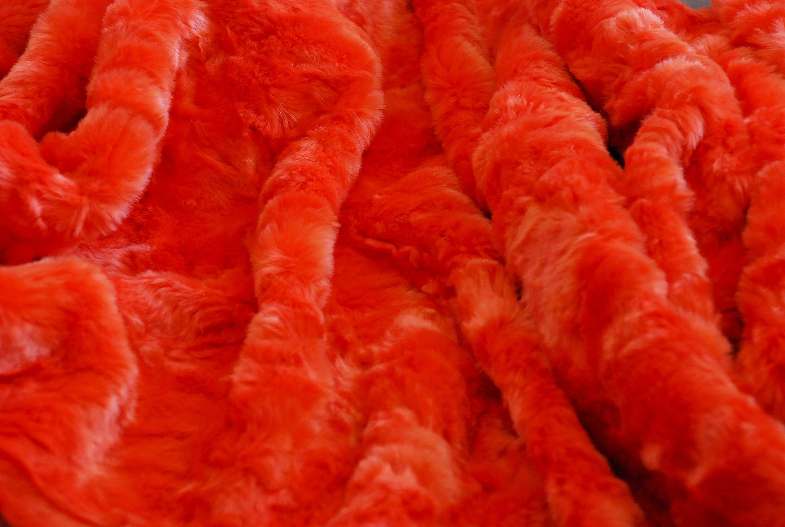CRS VENDOR LTD. Super Luxury Faux Fur Fabric Material - Flame Crush, 1Mtr - 150cmx100cm — image 1