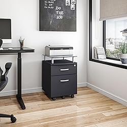 Techni Mobili Rolling File Cabinet with Glass