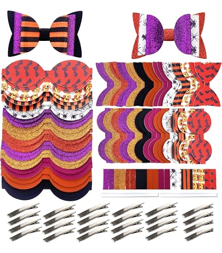 Amazon.com: AOUXSEEM Faux Leather Hair Bows DIY Making Kit  display picture 1