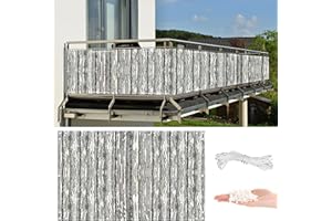 Balcony Privacy Screen 3' x 29.5' Privacy Protection Weatherproof Patio Privacy Screen, Included Cable Ties Customized Size f