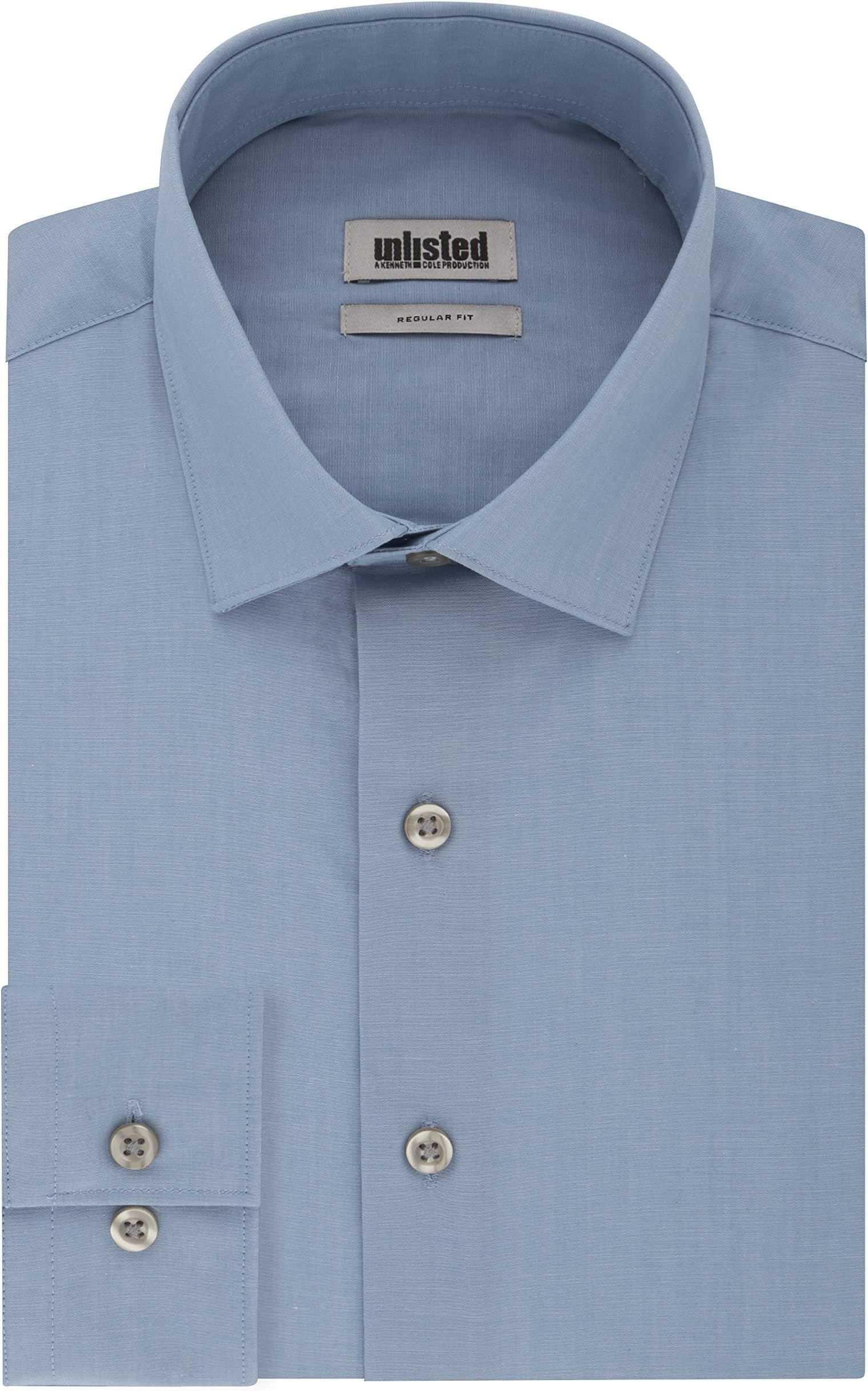 Kenneth Cole Unlisted Men's Dress Shirt Regular Fit Solid