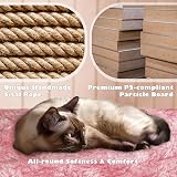 Yaheetech 138.5cm Cat Tree Tower Multilevel with Condos Sisal Posts Pink view 7