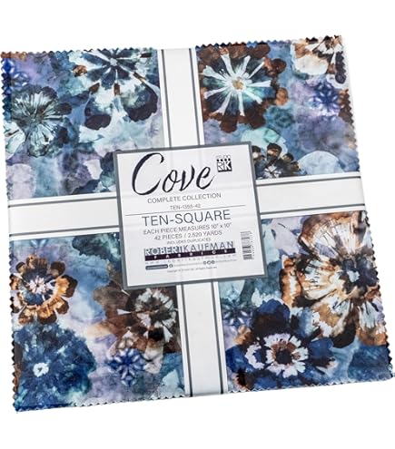 Robert Kaufman Blackout Ten Square Layer Cake – 42 Pre-Cut 10-Inch Fabric Squares, 100% Cotton
