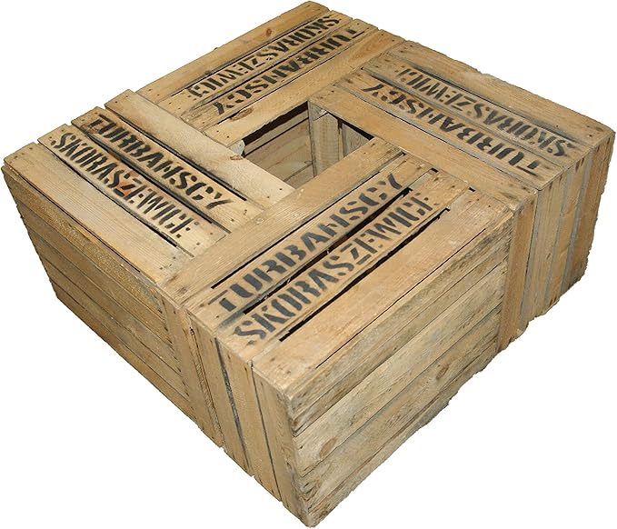LOTE DE 4 CAJAS MADERA PINO ENVEJECIDAS: Amazon.es: Hogar